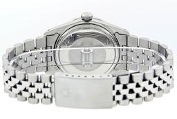 Rolex Mens Stainless Steel Meteorite Diamond 36MM Datejust Wristwatch