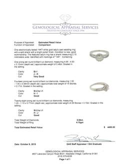 0.84 ctw Diamond Ring - 14KT White Gold