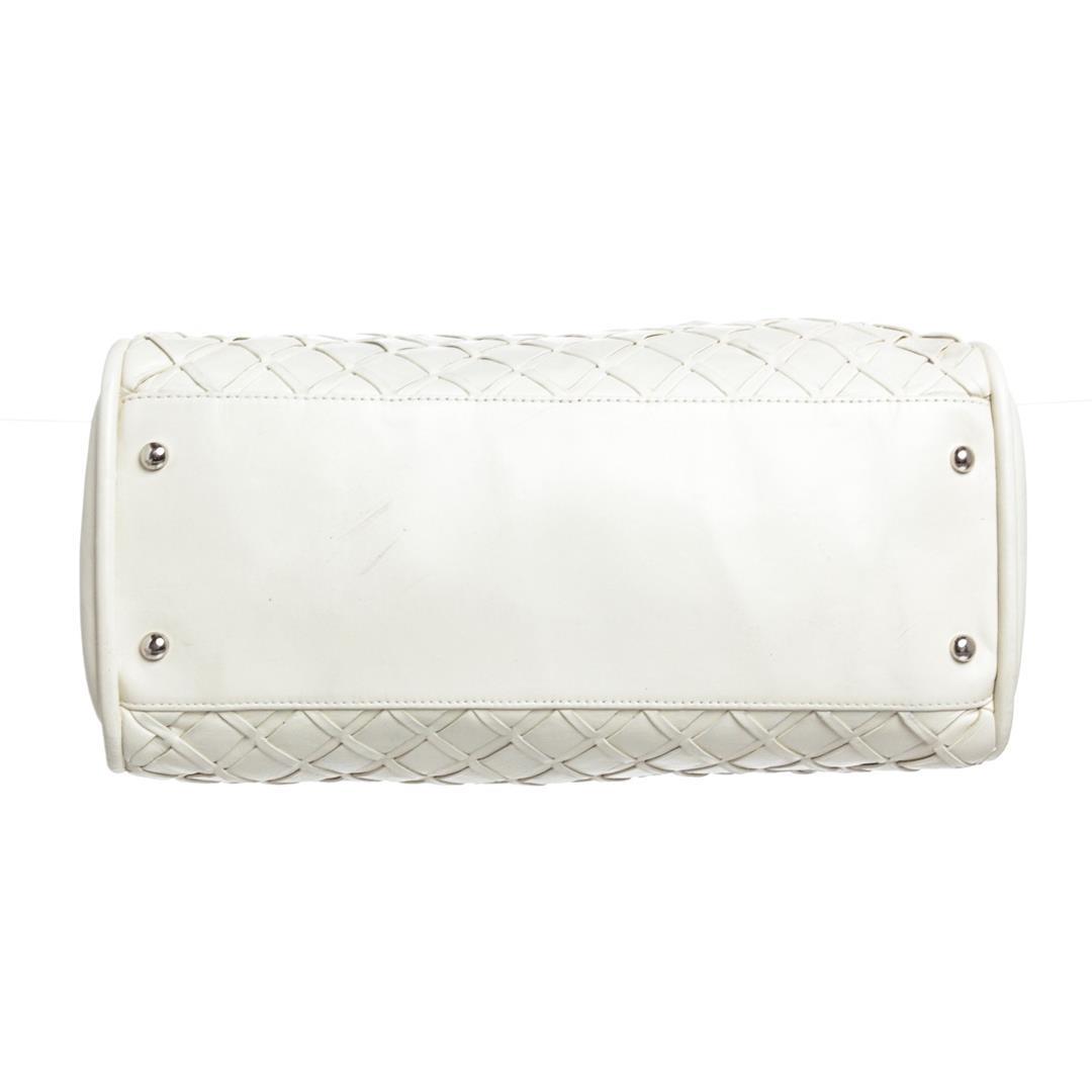 Chanel White Ultimate Soft Leather Sombrero Bowler Bag