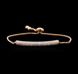 1.45 ctw Diamond Bracelet - 14KT Rose Gold