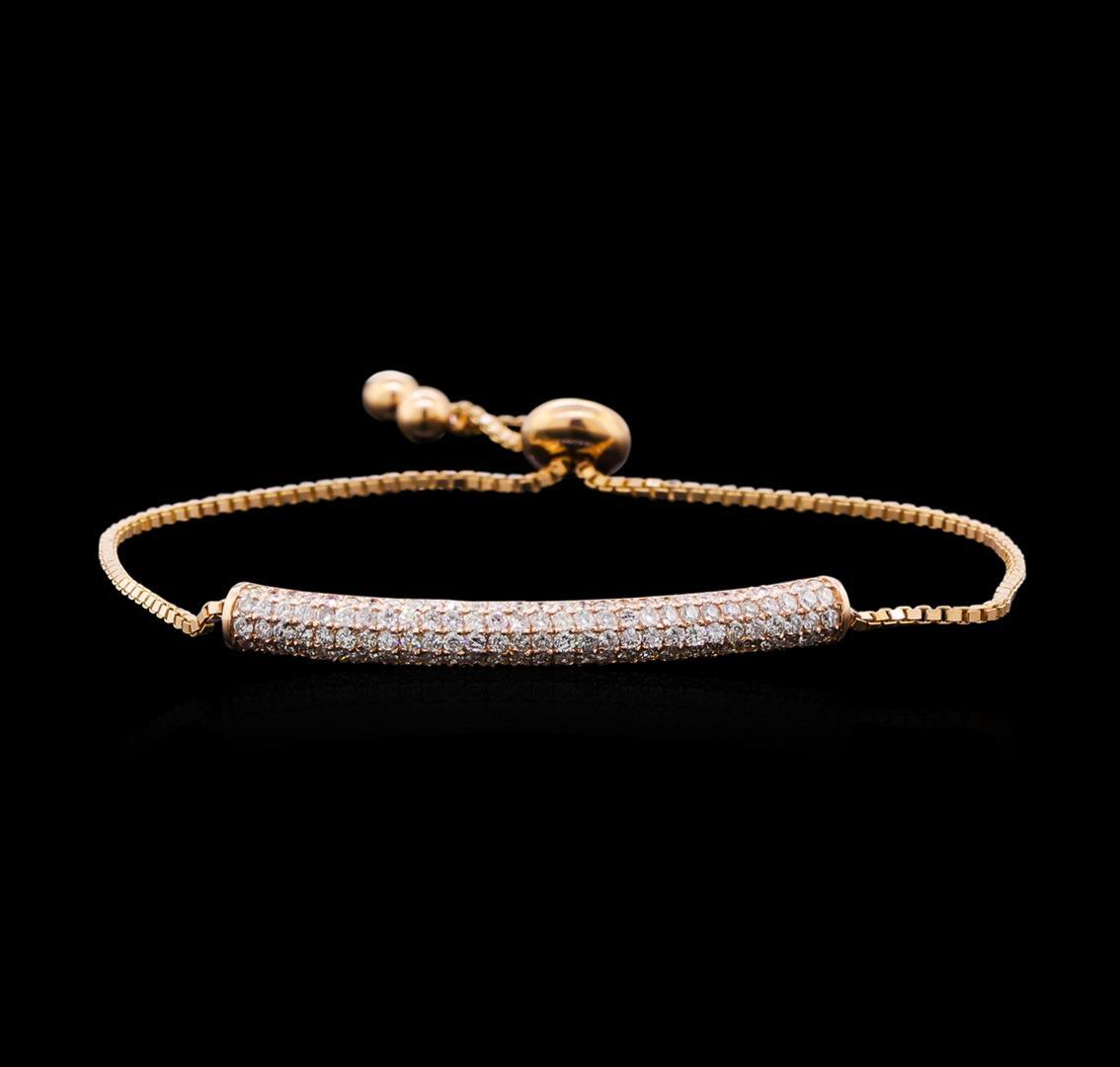 1.45 ctw Diamond Bracelet - 14KT Rose Gold