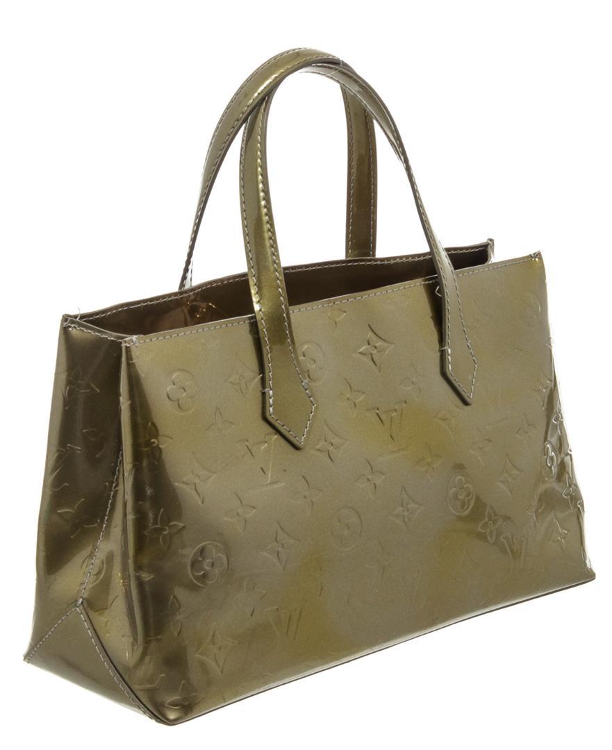 Louis Vuitton Green Monogram Vernis Leather Wilshire PM Bag