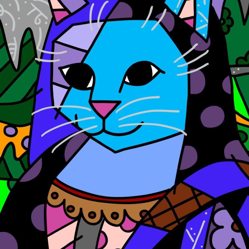 New Mona Cat by Britto, Romero