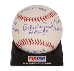 Orlando Cepeda Autographed Baseball With Stats