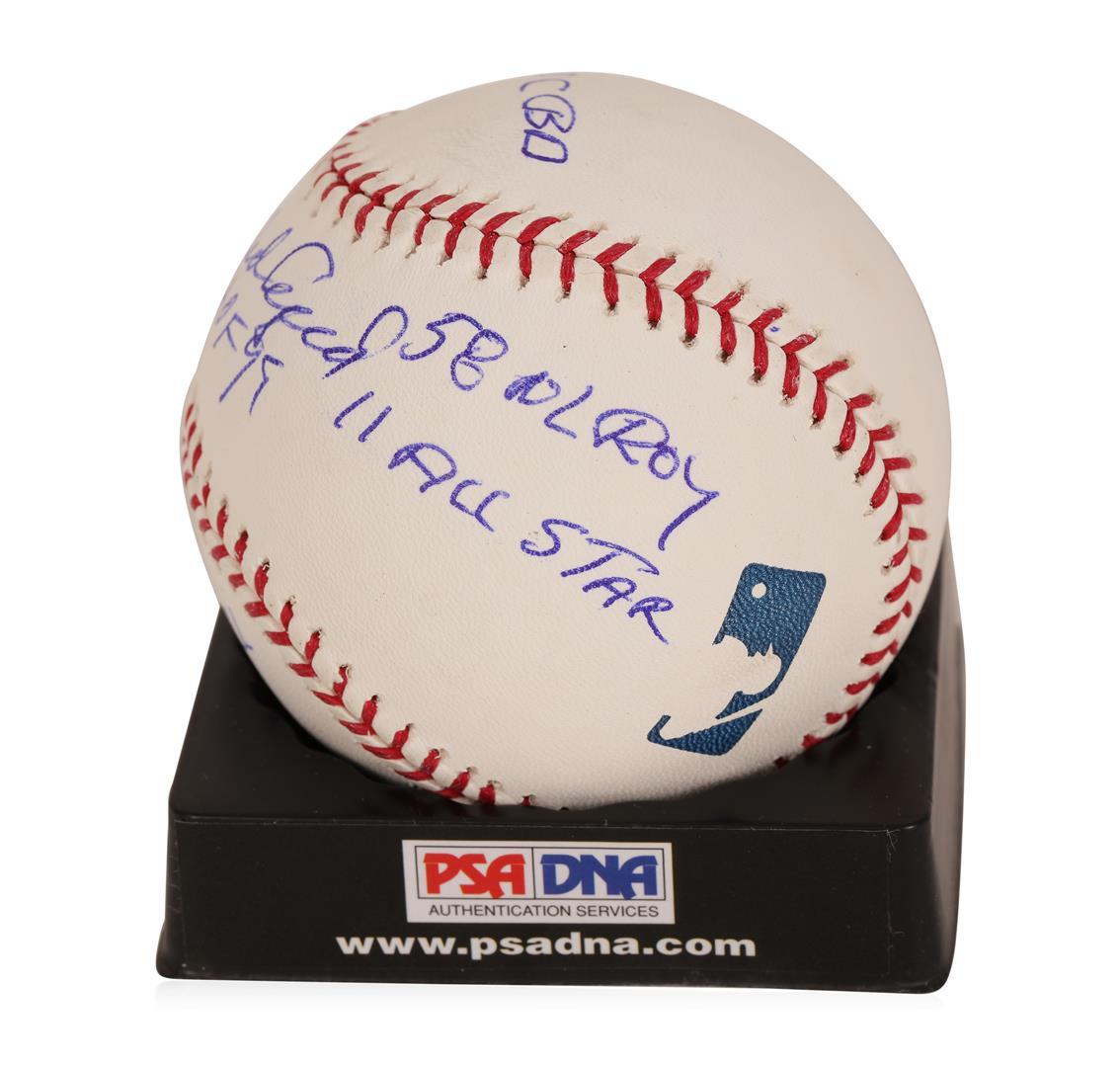 Orlando Cepeda Autographed Baseball With Stats