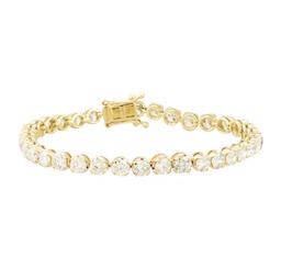 11.19 ctw Diamond Tennis Bracelet - 14KT Yellow Gold