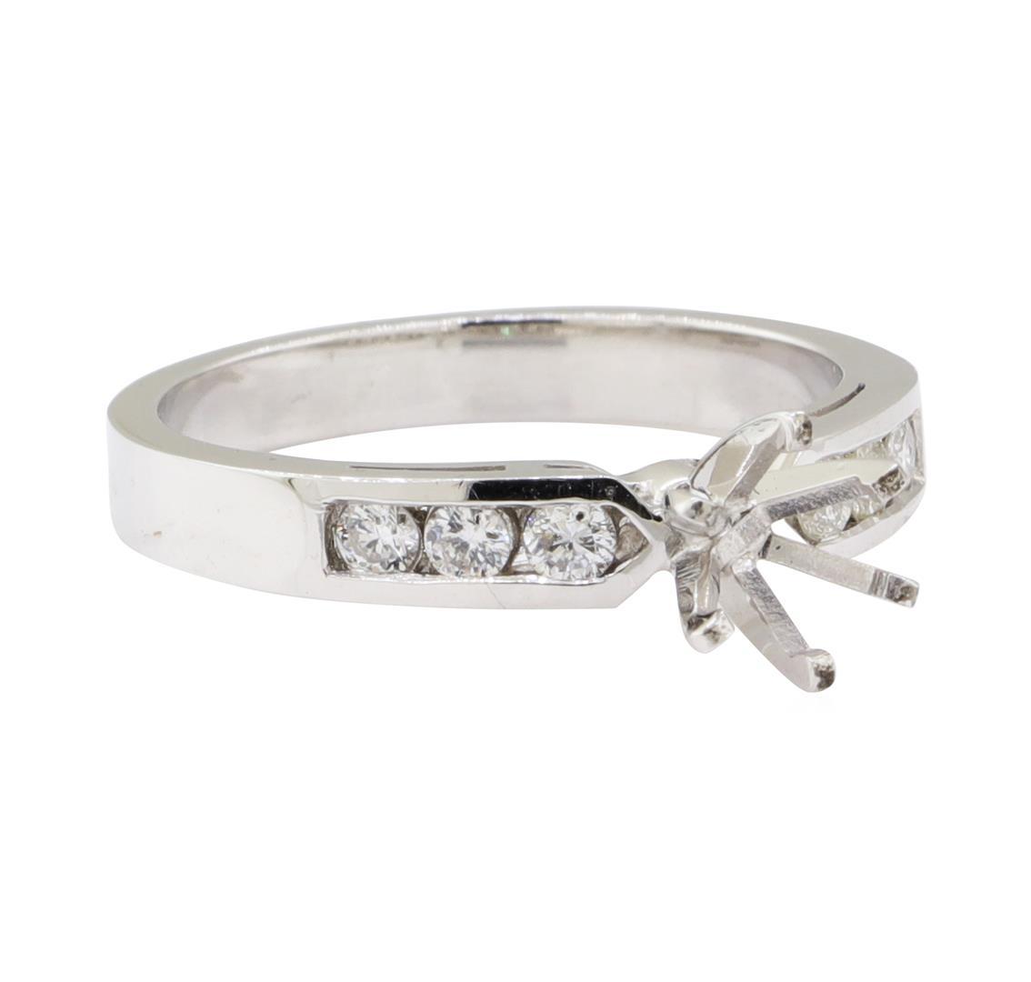 0.25 ctw Diamond Semi-Mount Ring - 14KT White Gold