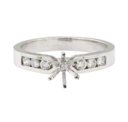 0.25 ctw Diamond Semi-Mount Ring - 14KT White Gold