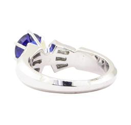 2.07 ctw Sapphire And Diamond Ring - 14KT White Gold