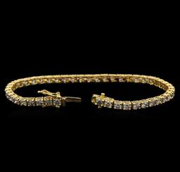 14KT Yellow Gold 5.01 ctw Diamond Tennis Bracelet