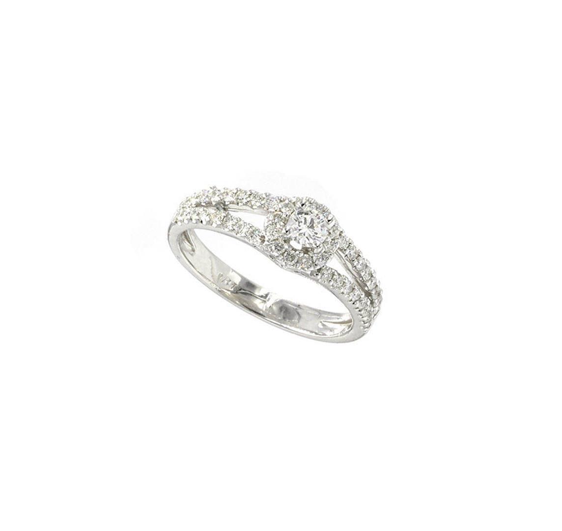 0.62 ctw Diamond Ring - 14KT White Gold