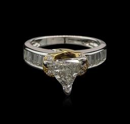 1.56 ctw Diamond Ring - 14KT White and Yellow Gold