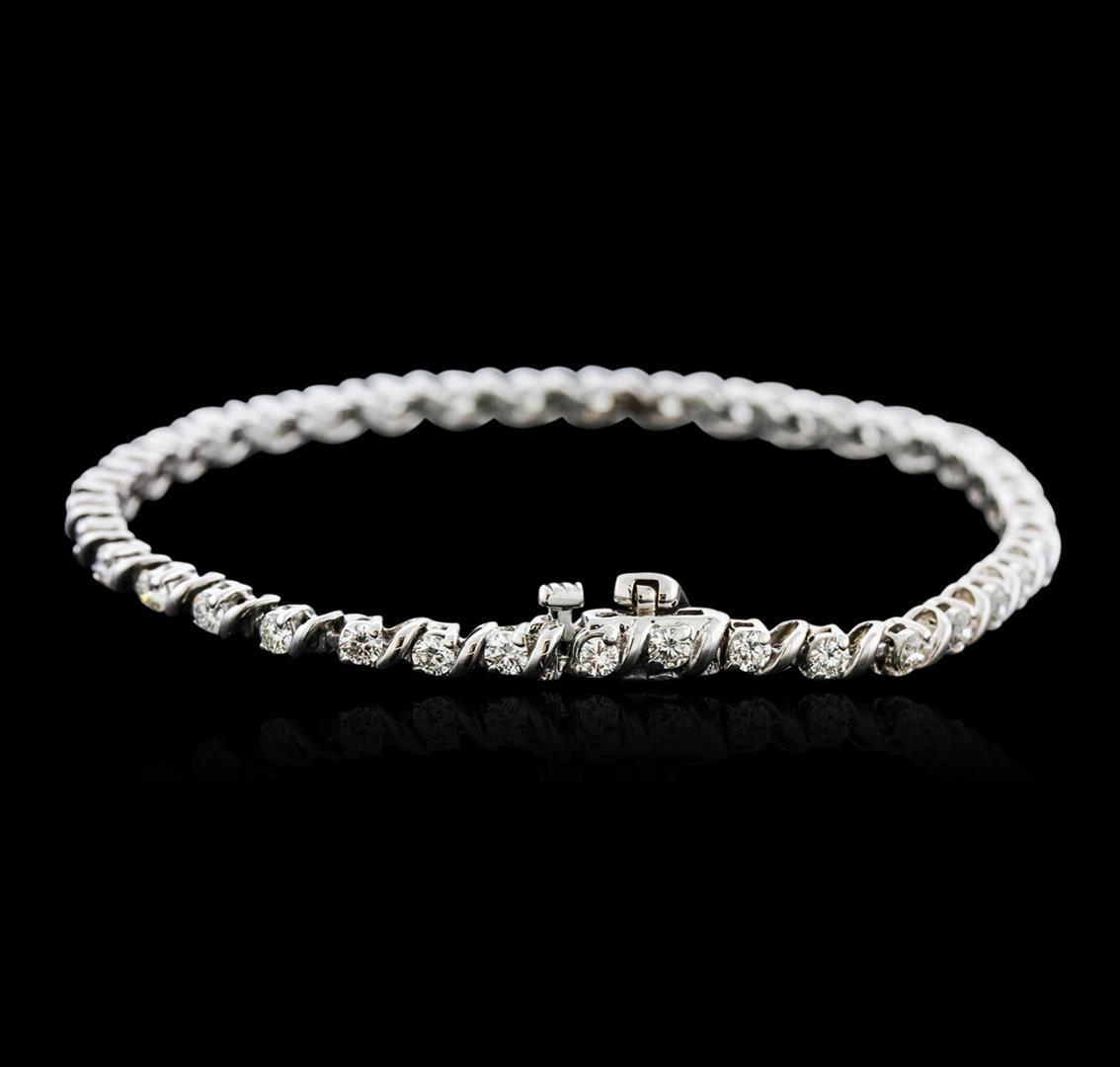 14KT White Gold 2.23 ctw Diamond Tennis Bracelet