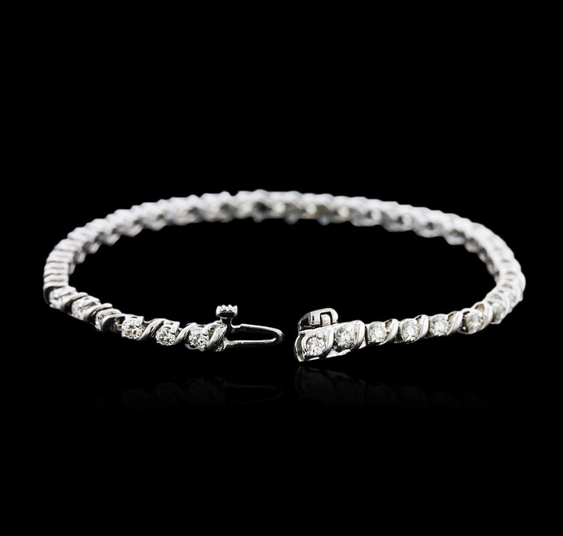 14KT White Gold 2.23 ctw Diamond Tennis Bracelet