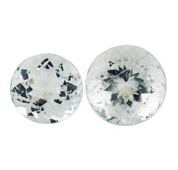 15.80 ctw.Natural Round Cut Aquamarine Parcel of Two