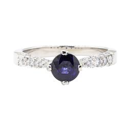 1.69 ctw Sapphire And Diamond Ring - Platinum