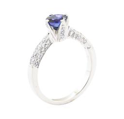 1.69 ctw Sapphire And Diamond Ring - Platinum