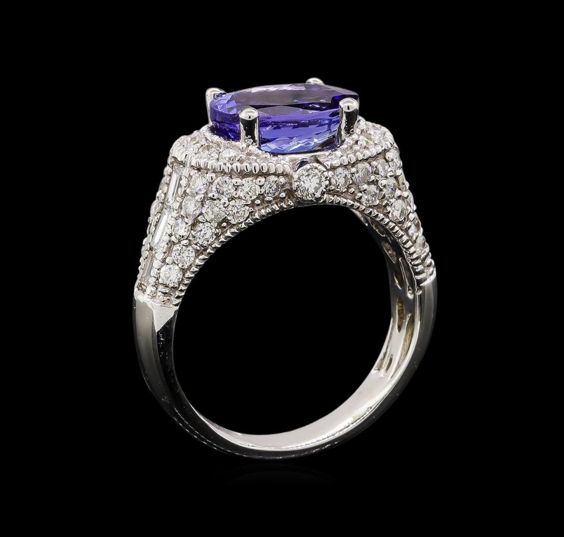 14KT White Gold 2.84 ctw Tanzanite and Diamond Ring