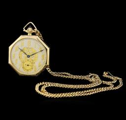 Waltham 14KT Yellow Gold Open Face Pocket Watch