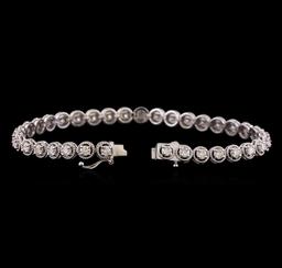 3.95 ctw Diamond Bracelet - 14KT White Gold