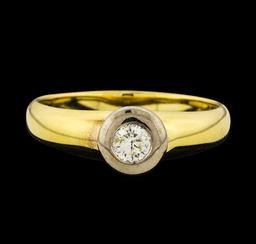 0.30 ctw Diamond Ring - 14KT Yellow and White Gold