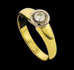 0.30 ctw Diamond Ring - 14KT Yellow and White Gold