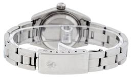 Rolex Ladies Stainless Steel Slate Grey Jubilee Diamond Quickset Datejust Wristw