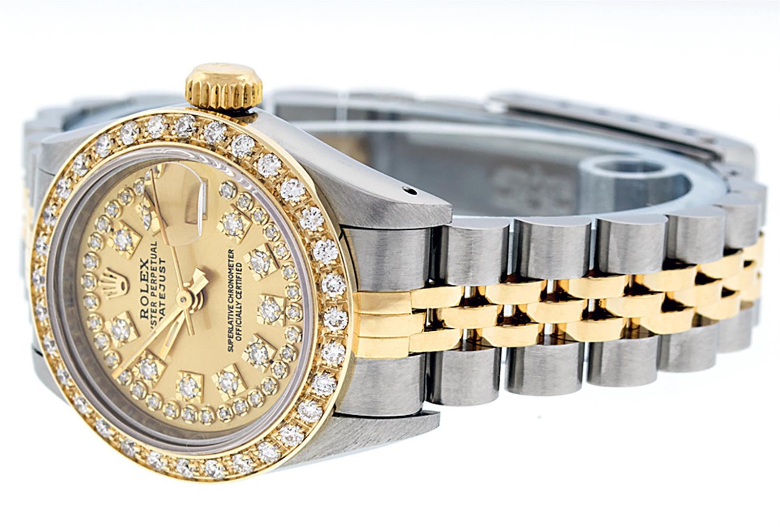 Rolex Ladies 2 Tone 14K Champagne Diamond Datejust Wriswatch