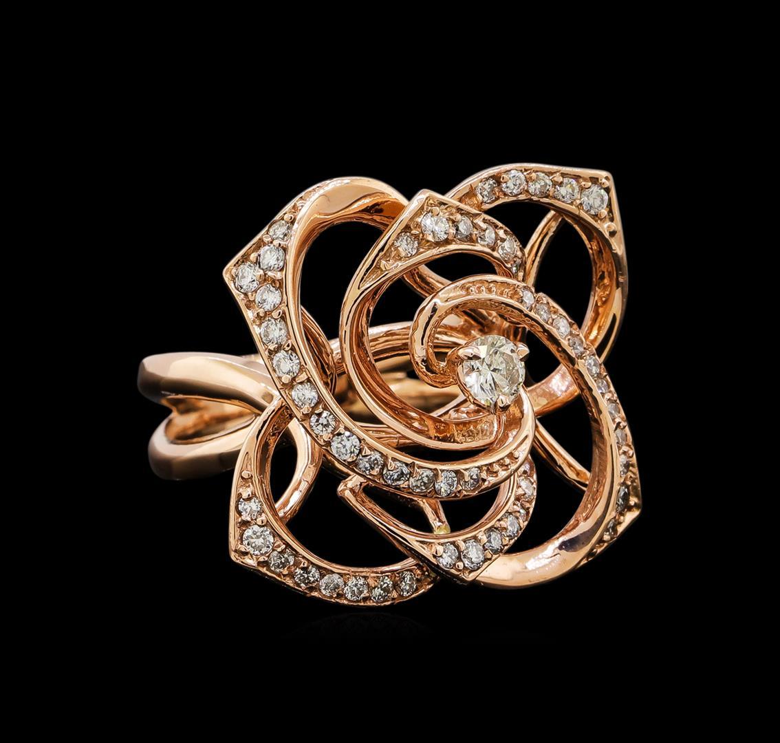 14KT Rose Gold 0.42 ctw Diamond Ring