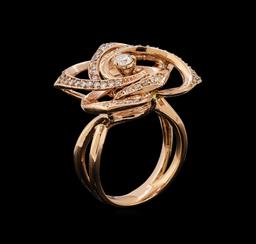 14KT Rose Gold 0.42 ctw Diamond Ring