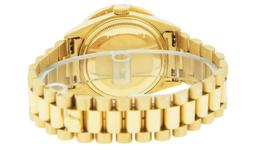 Rolex Mens 18K Yellow Gold Black Diamond 2.5 ctw Quickset President Wristwatch W