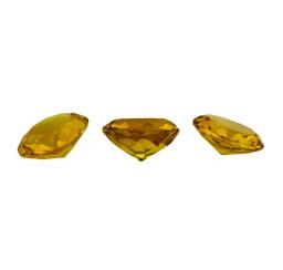 10.81 ctw.Natural Round Cut Citrine Quartz Parcel of Three