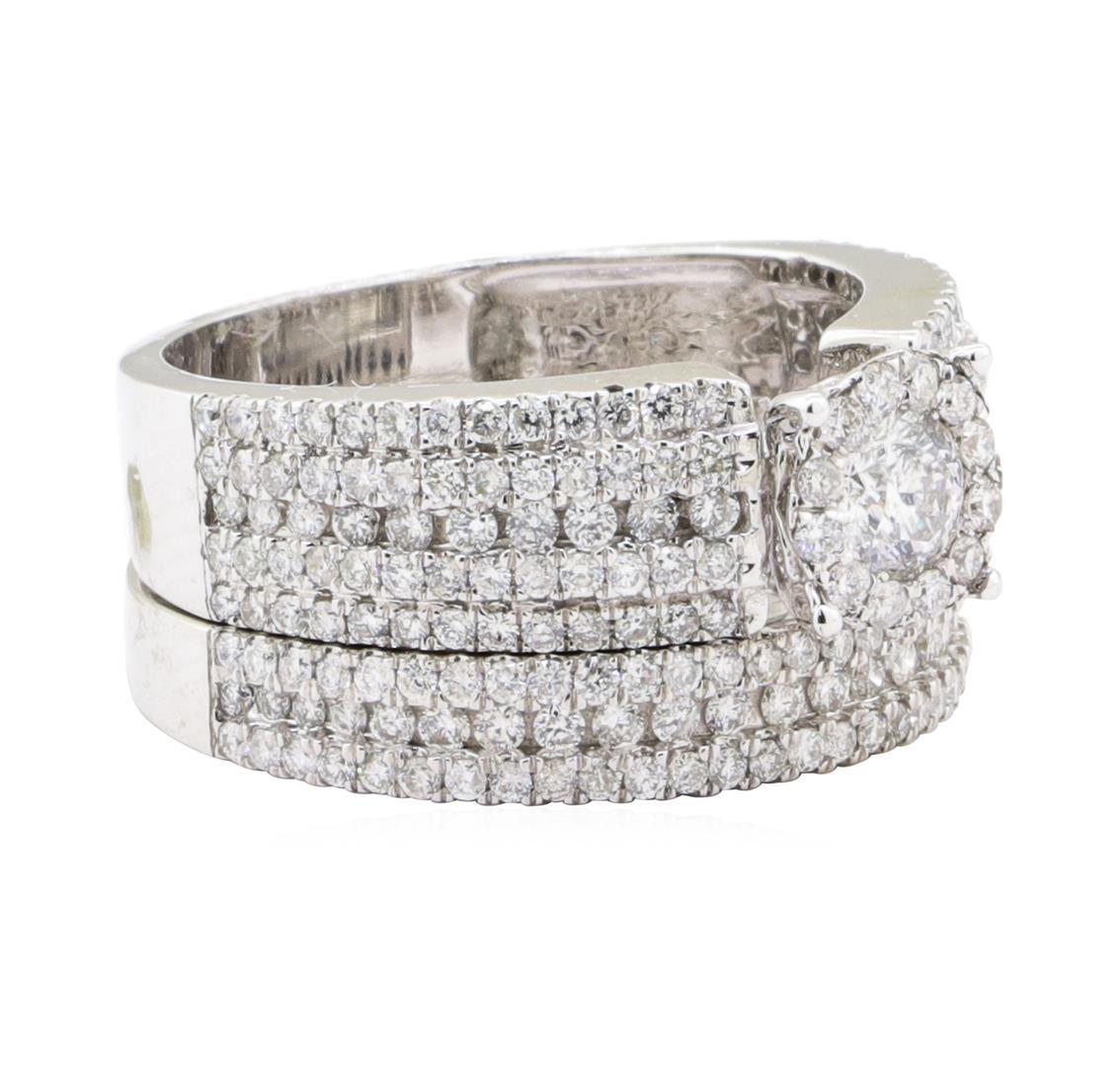 1.63 ctw Diamond Ring And Band - 14KT White Gold