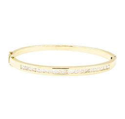 1.80 ctw Diamond Bangle Bracelet - 14KT Yellow Gold