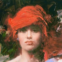 Red Turban by Pino (1939-2010)