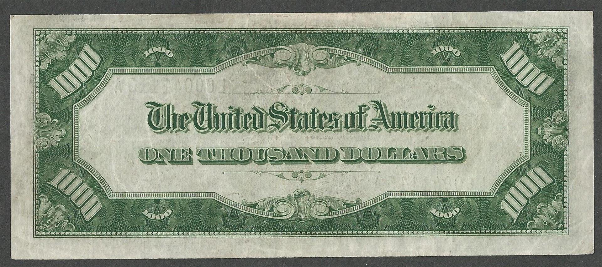 1934 $1000 Federal Reserve Note San Francisco