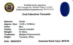 10.18 ctw Cabochon Tanzanite Parcel