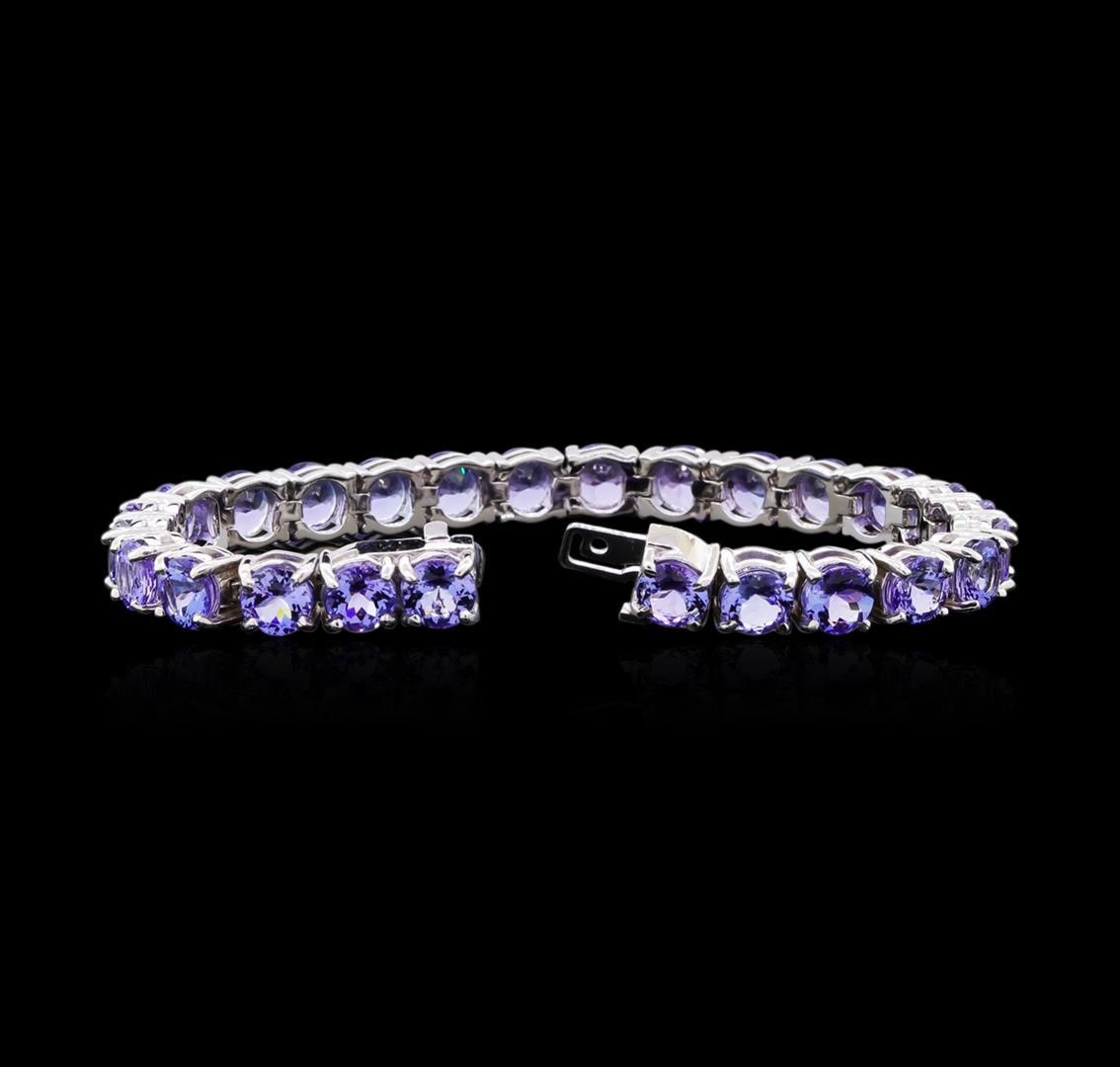 27.02 ctw Tanzanite Bracelet - 14KT White Gold