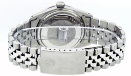 Rolex Mens Stainless Slate Grey Diamond 36MM Datejust Wristwatch