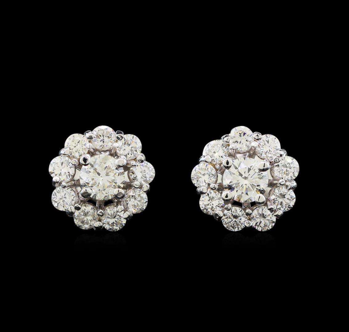 14KT White Gold 1.97 ctw Diamond Earrings