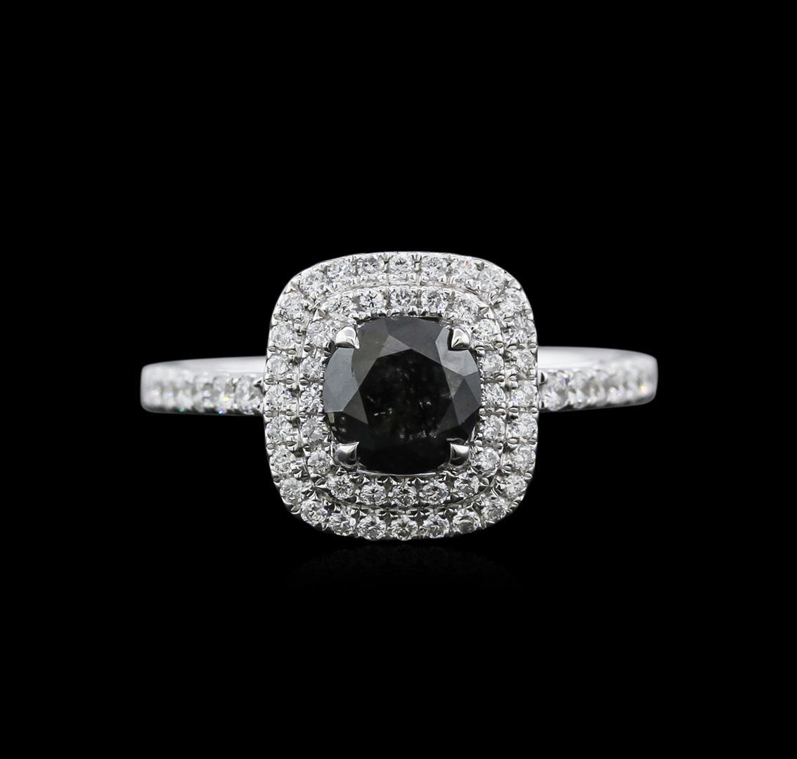 1.23 ctw Black Diamond Ring - 14KT White Gold