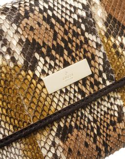 Gucci Brown Python Trifold Wallet