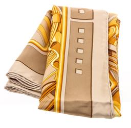 Hermes Gold Multicolor Rythmes Silk Scarf