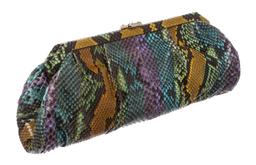 MCM Multicolor Snakeskin Amaranda Long Clutch Handbag