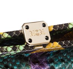 MCM Multicolor Snakeskin Amaranda Long Clutch Handbag