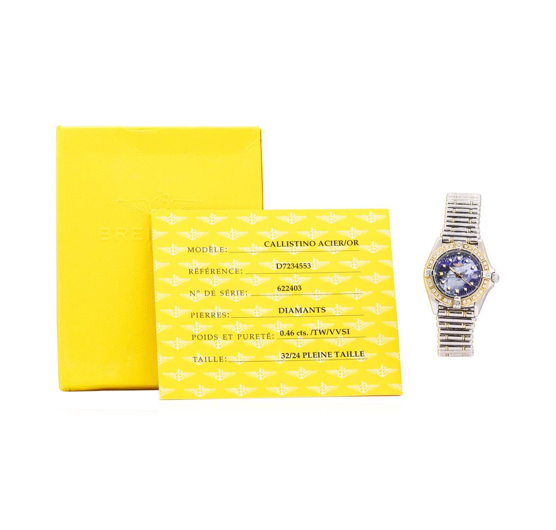 Breitling 0.50 ctw Diamond Callisto Wristwatch - Stainless Steel and 18KT Yellow