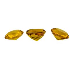 11.92 ctw.Natural Round Cut Citrine Quartz Parcel of Three