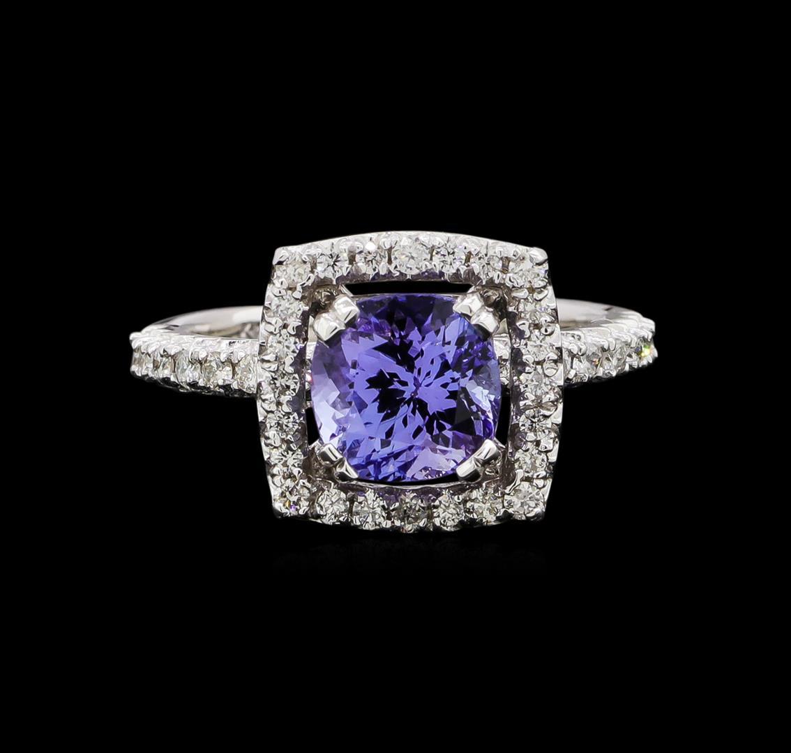 14KT White Gold 2.43 ctw Tanzanite and Diamond Ring