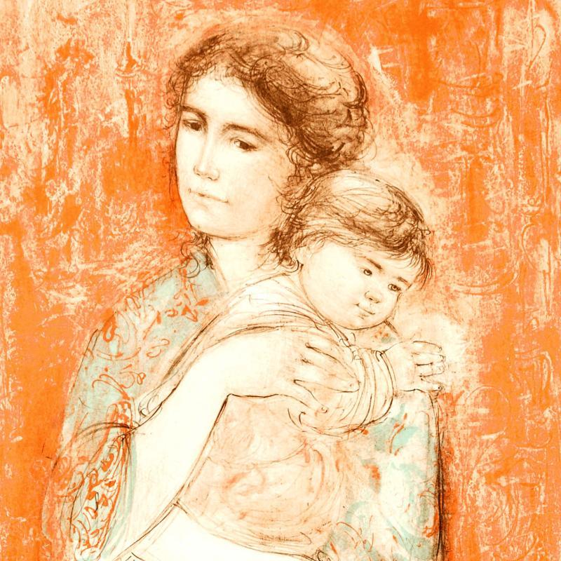 Leona and Baby by Hibel (1917-2014)