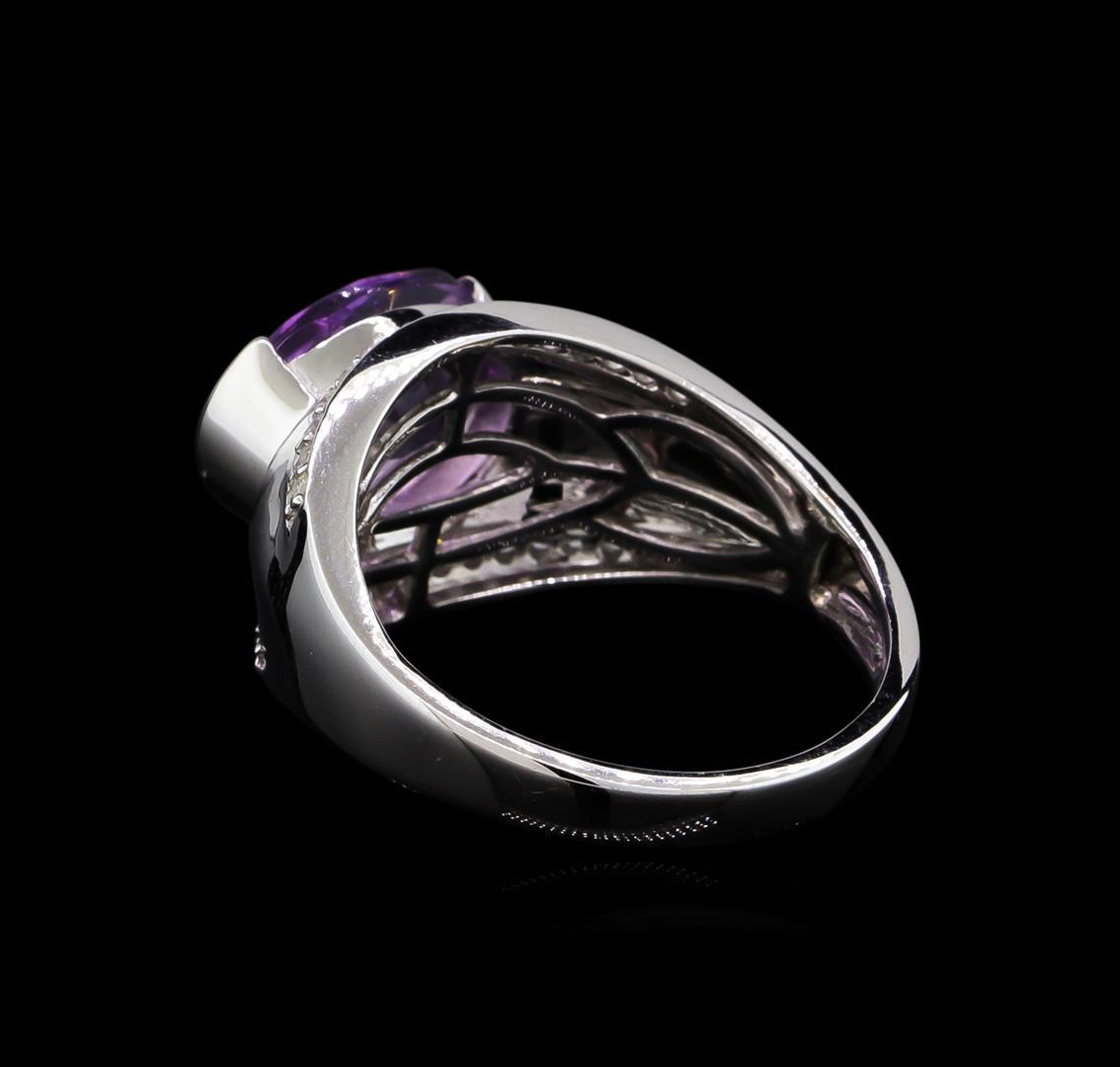 Crayola 3.95 ctw Pink Amethyst and White Sapphire Ring - .925 Silver